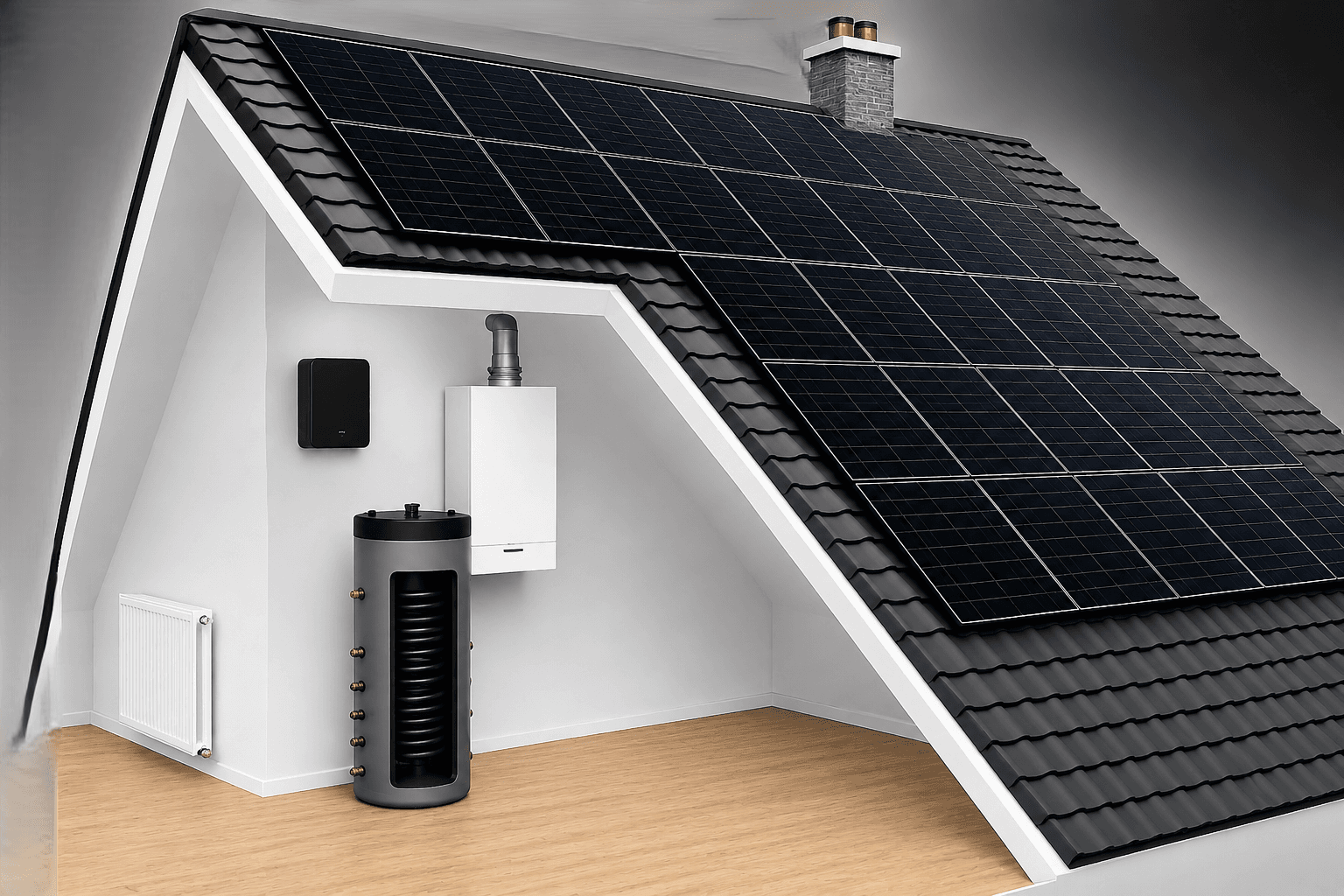 BTB Buffervat met de Solar Switch